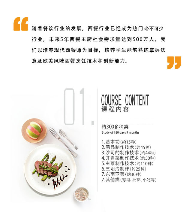 西餐料理专业